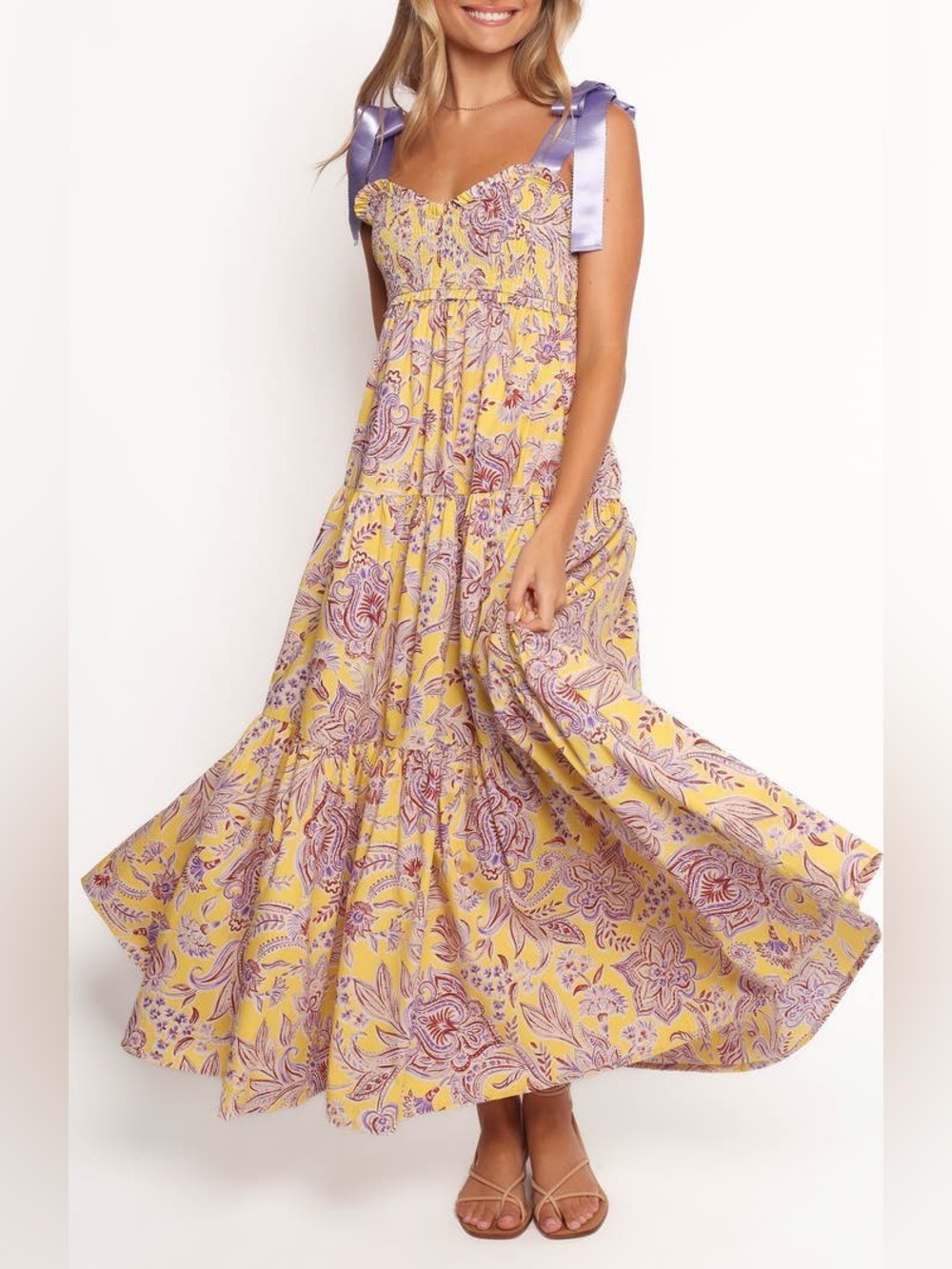 Petal & Pup Marigold Smocked Maxi Sundress
